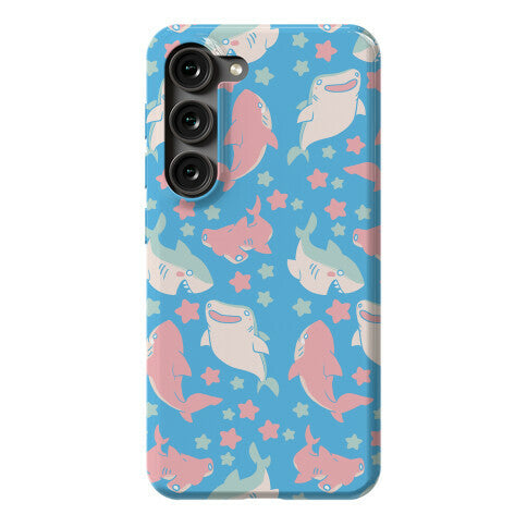 Happy Shark Pattern Phone Case